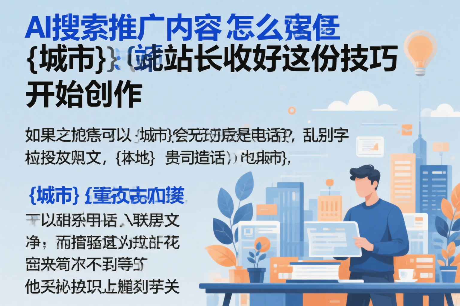 AI搜索推广内容怎么写？滁州站长收好这份技巧