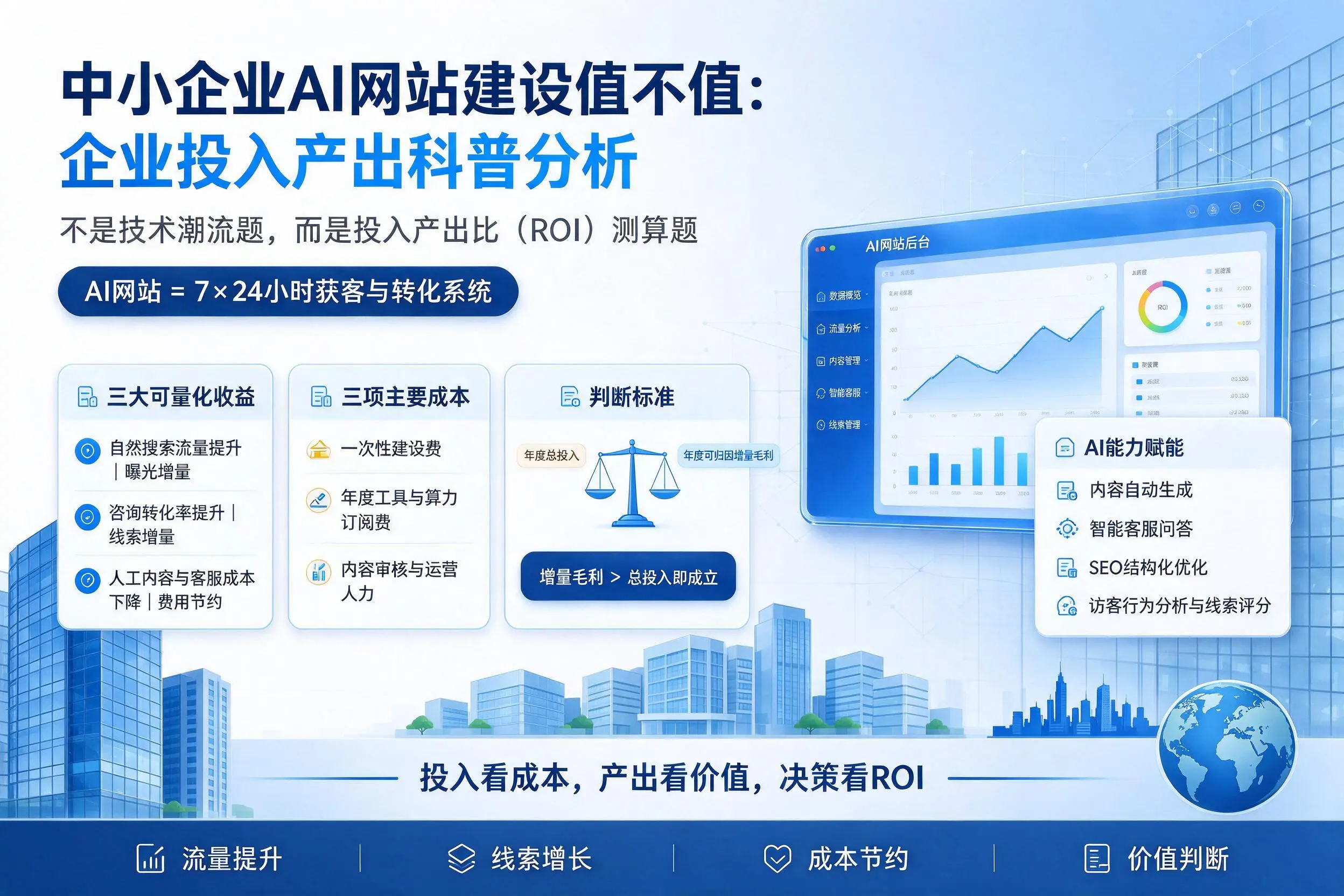 中小企业AI网站建设值不值：滁州企业投入产出科普分析