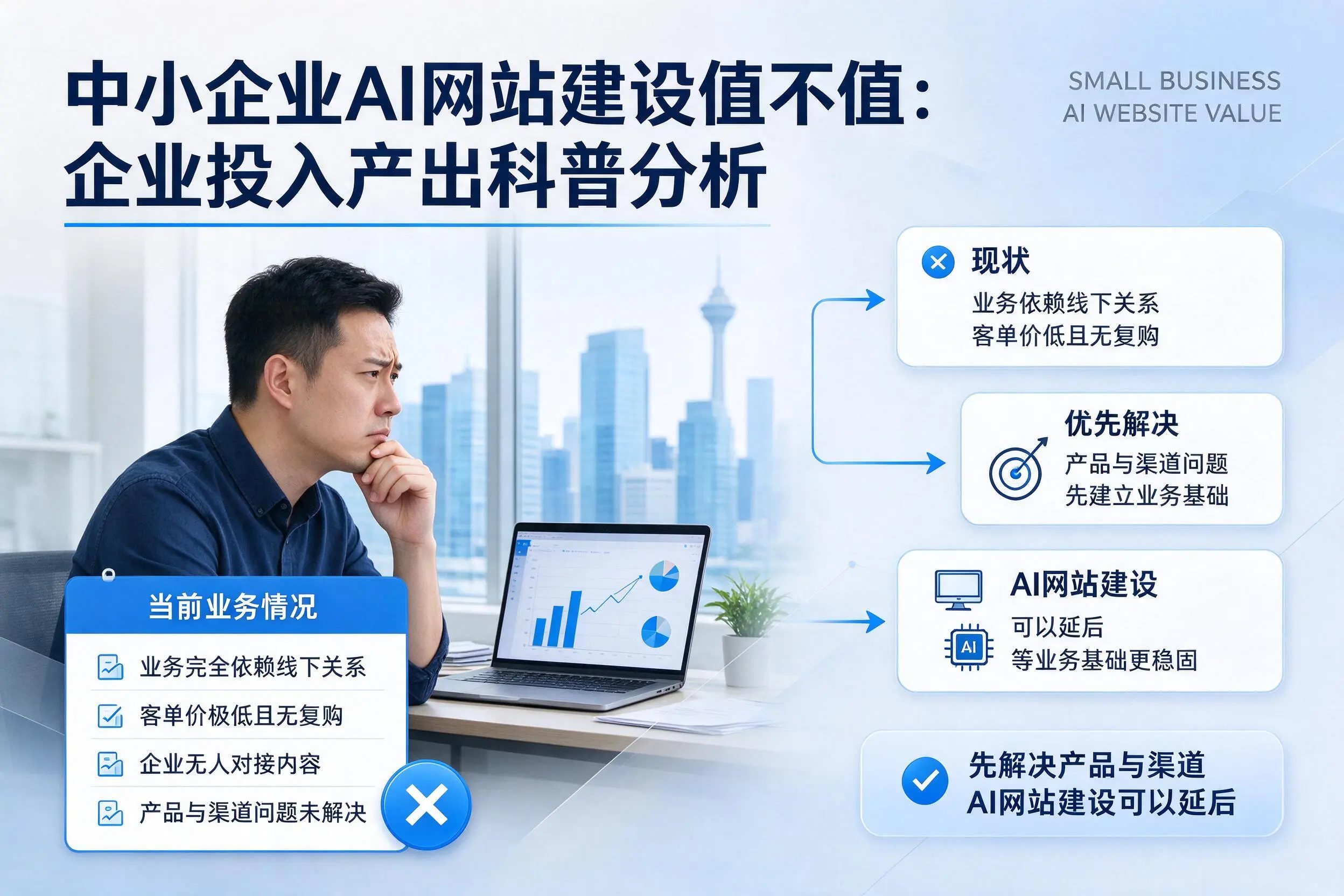 中小企业AI网站建设值不值：滁州企业投入产出科普分析