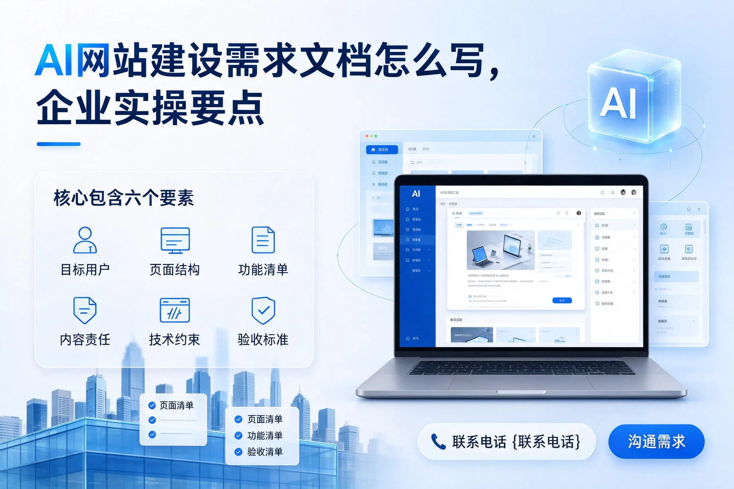 AI网站建设需求文档怎么写，滁州企业实操要点